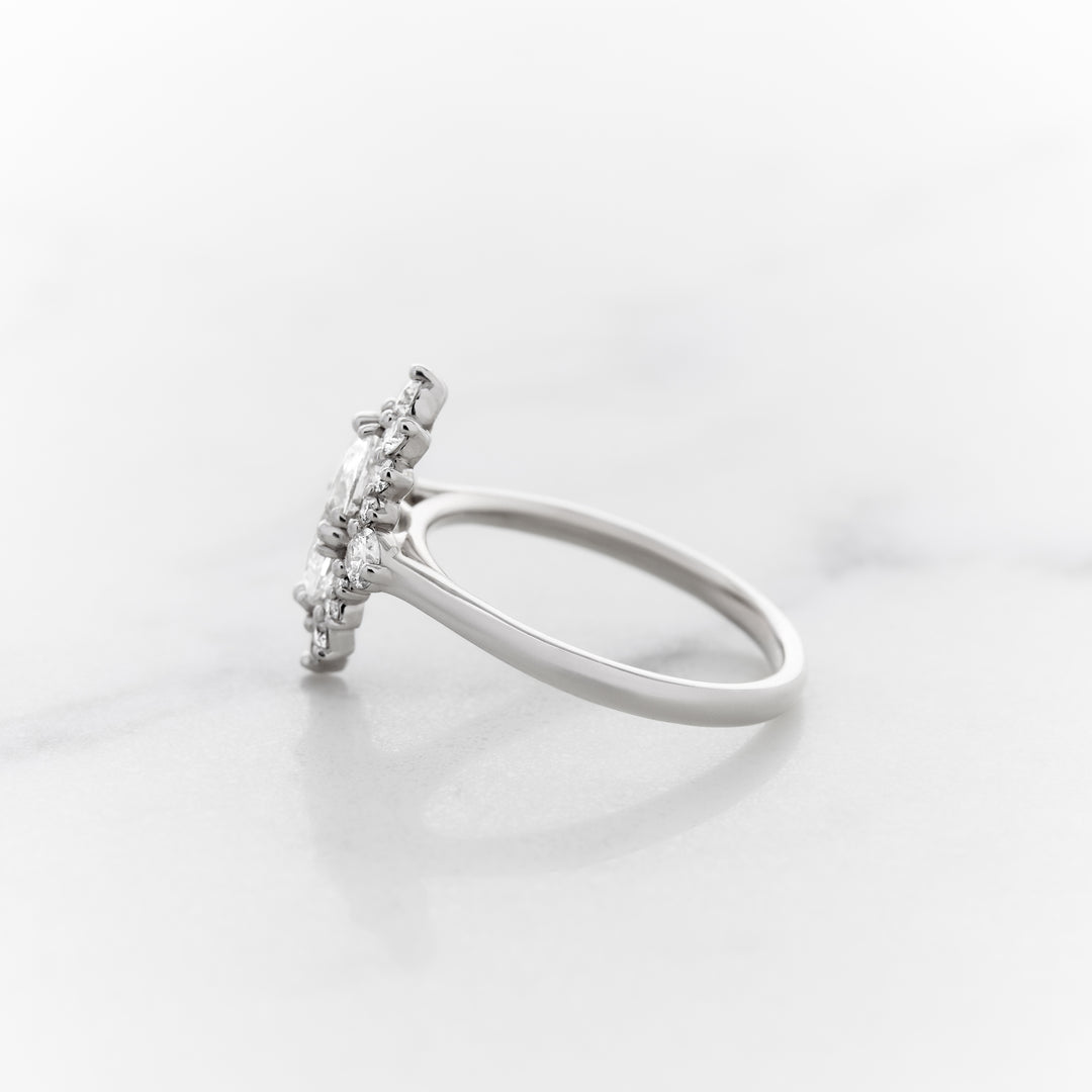 Edwardian Halo with Compass Accents