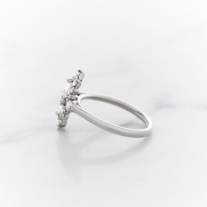 Edwardian Halo with Compass Accents