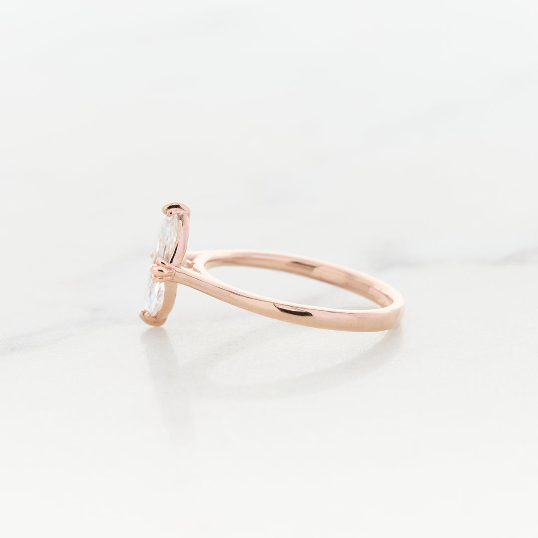 1.08ct Lab Grown Marquise Cut Tulip Solitaire