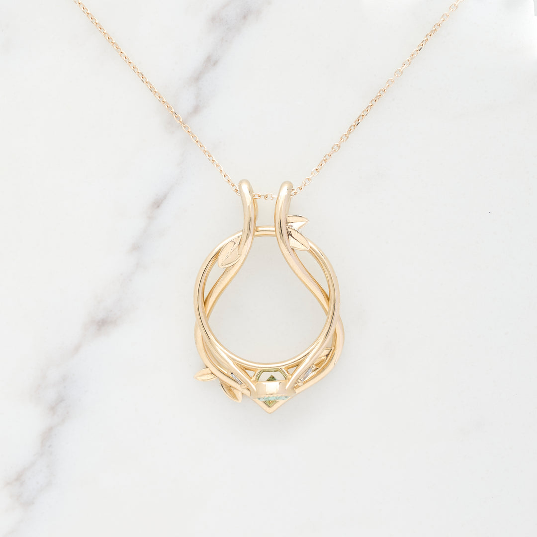 Leafy Ring Holder Necklace