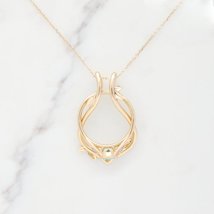 Leafy Ring Holder Necklace