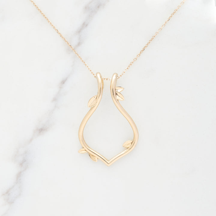 Leafy Ring Holder Necklace