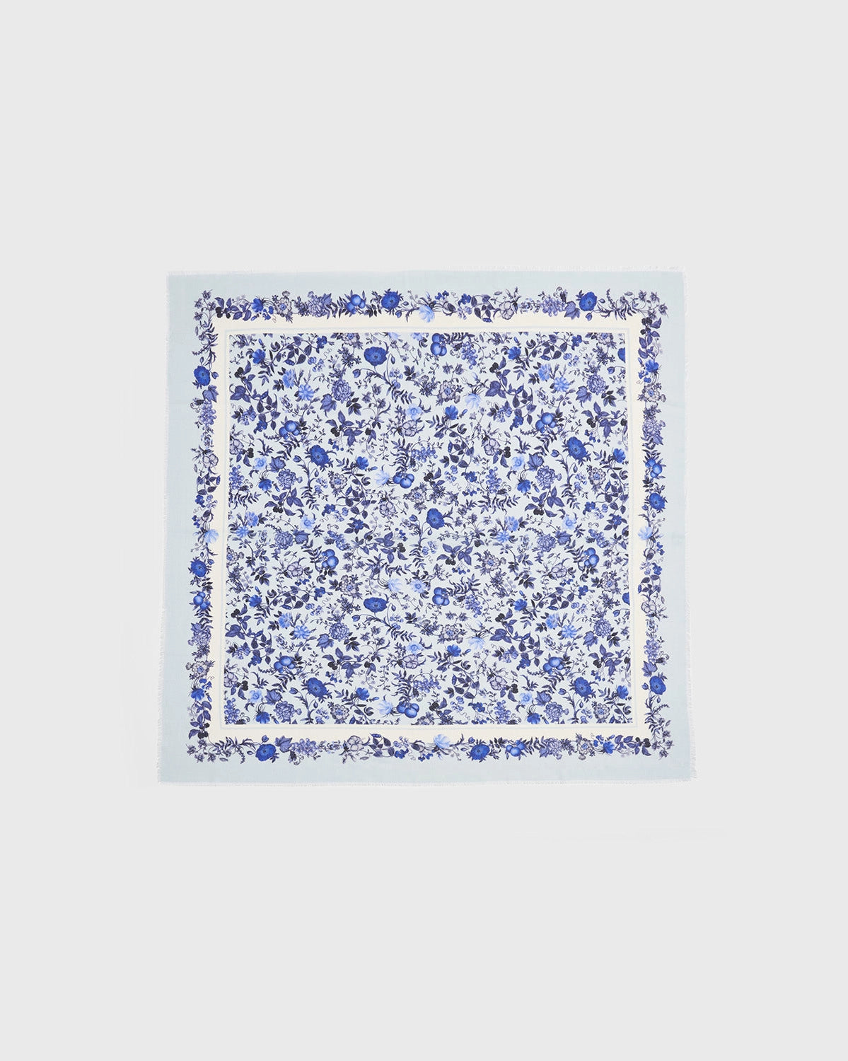 Fable Ditsy Blue Folk Square Scarf