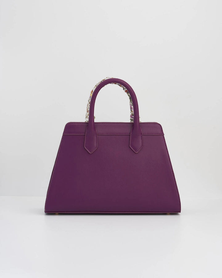 Fable Floral Engravings Large Plum Tote