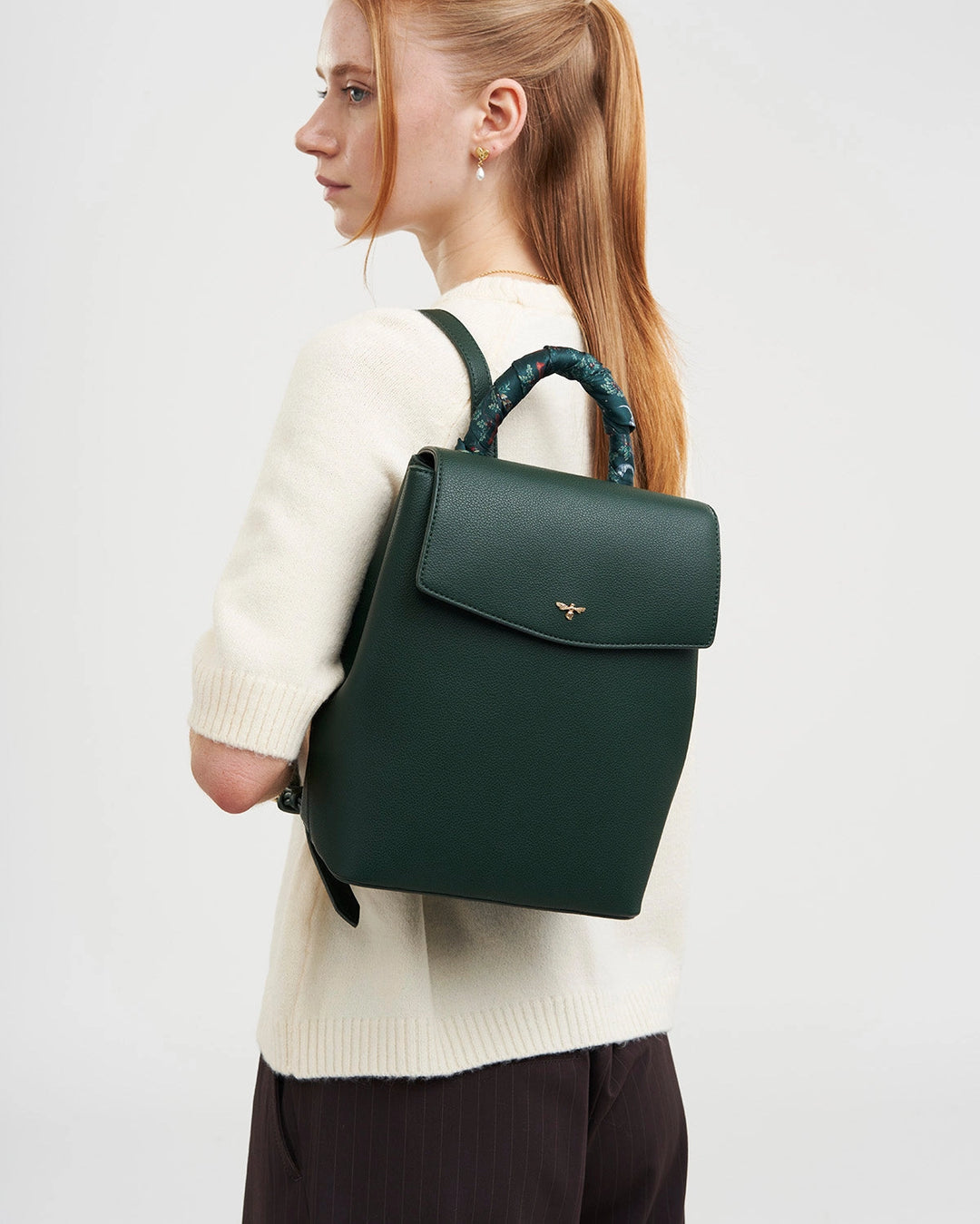 Laura Small Backpack in Forest Green