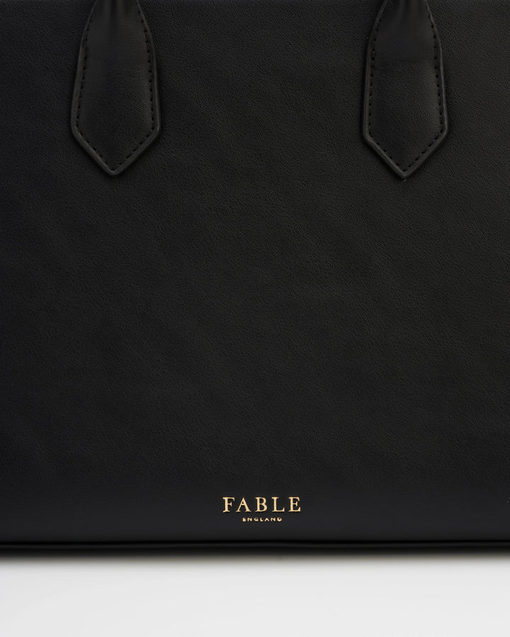 Fable Black Structured Tote