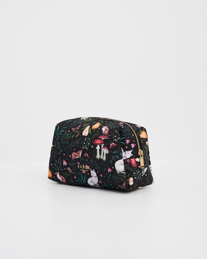 Niva Print Cosmetic Pouch in Green