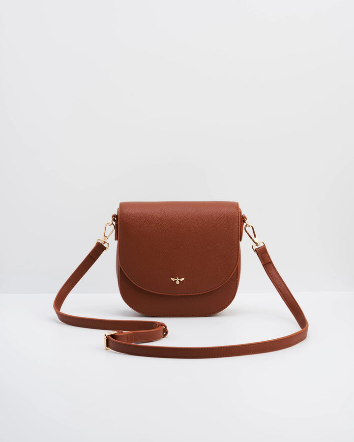 Tan Saddle Crossbody Bag