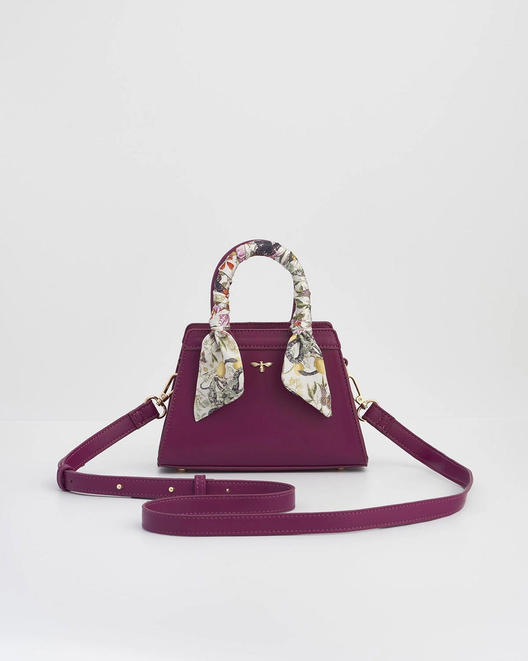 Fable Floral Engravings Mini Plum Tote
