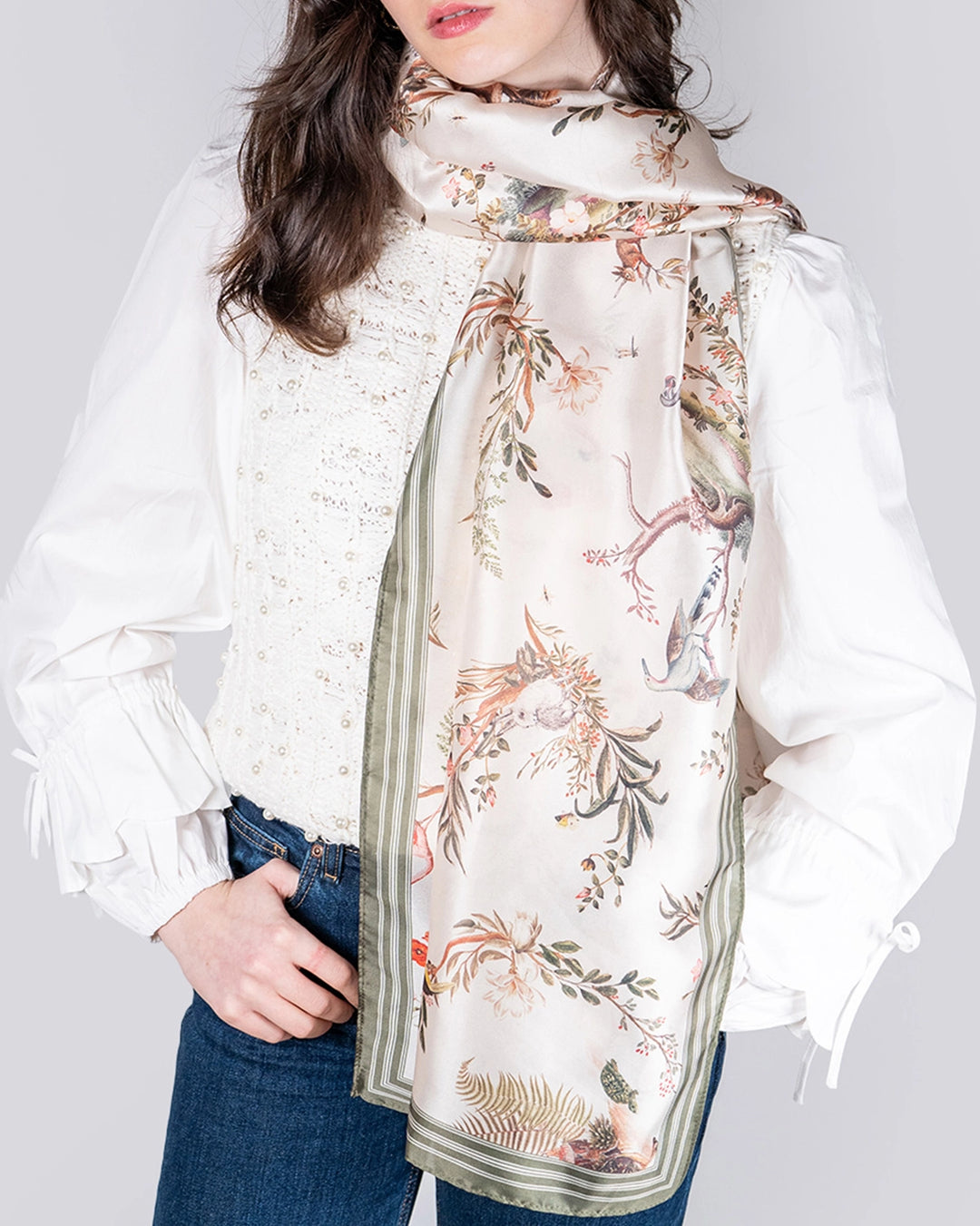 Fable Wonderland Toile Silky Scarf