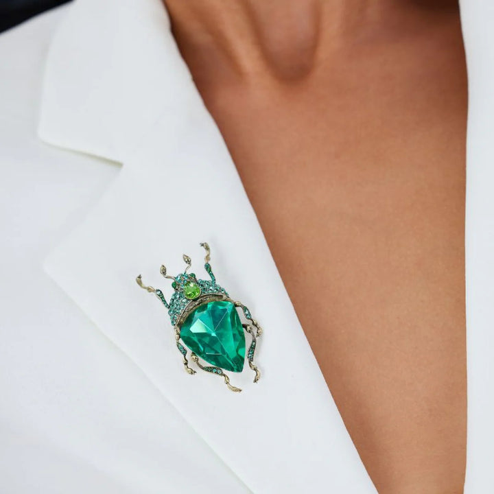 The Green Bug Statement Brooch