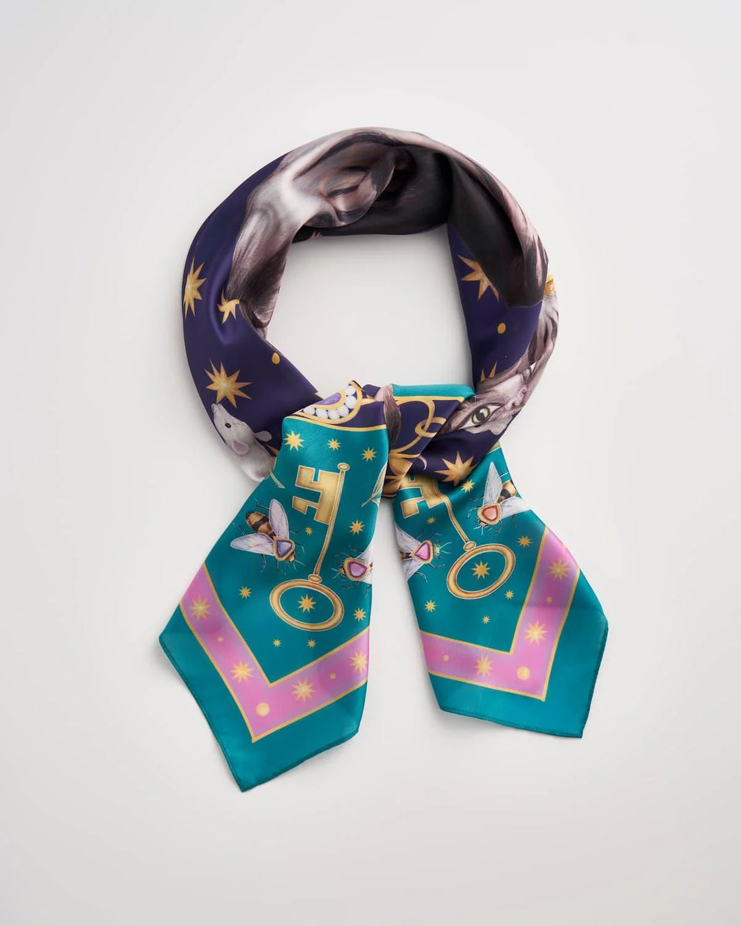 Catherine Rowe Tabby Silk Square Scarf