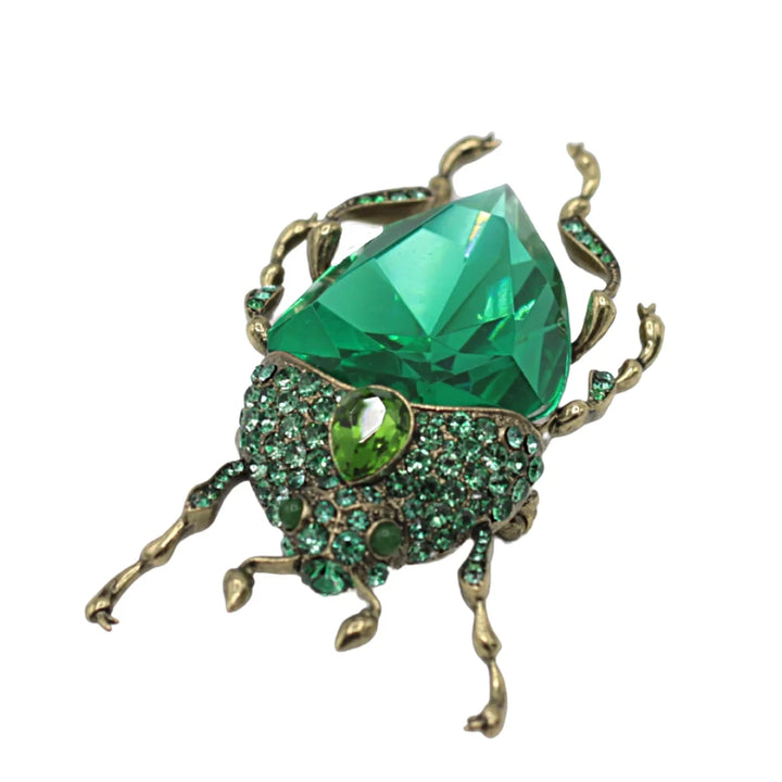 The Green Bug Statement Brooch