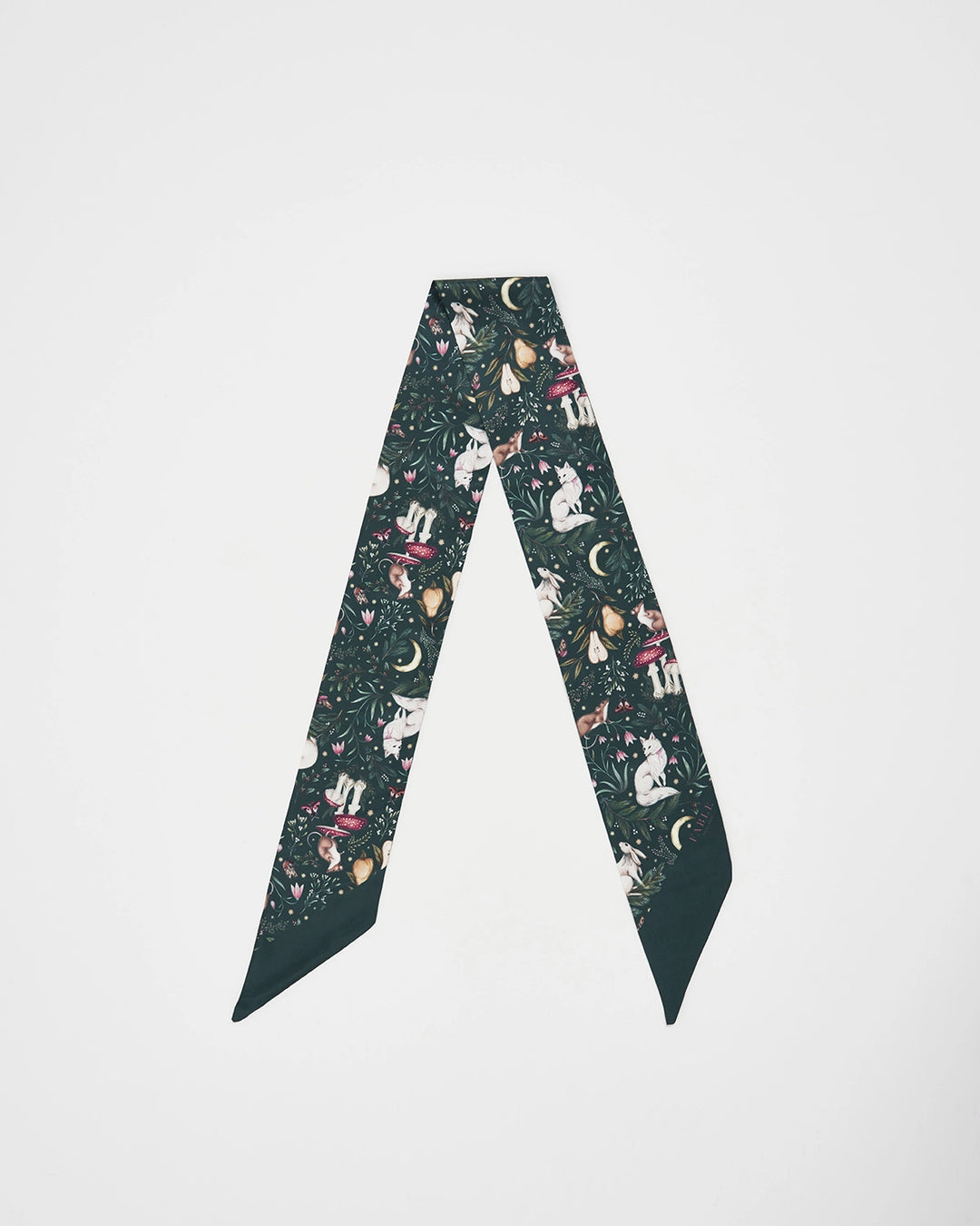 Niva Skinny Scarf in Forest Green