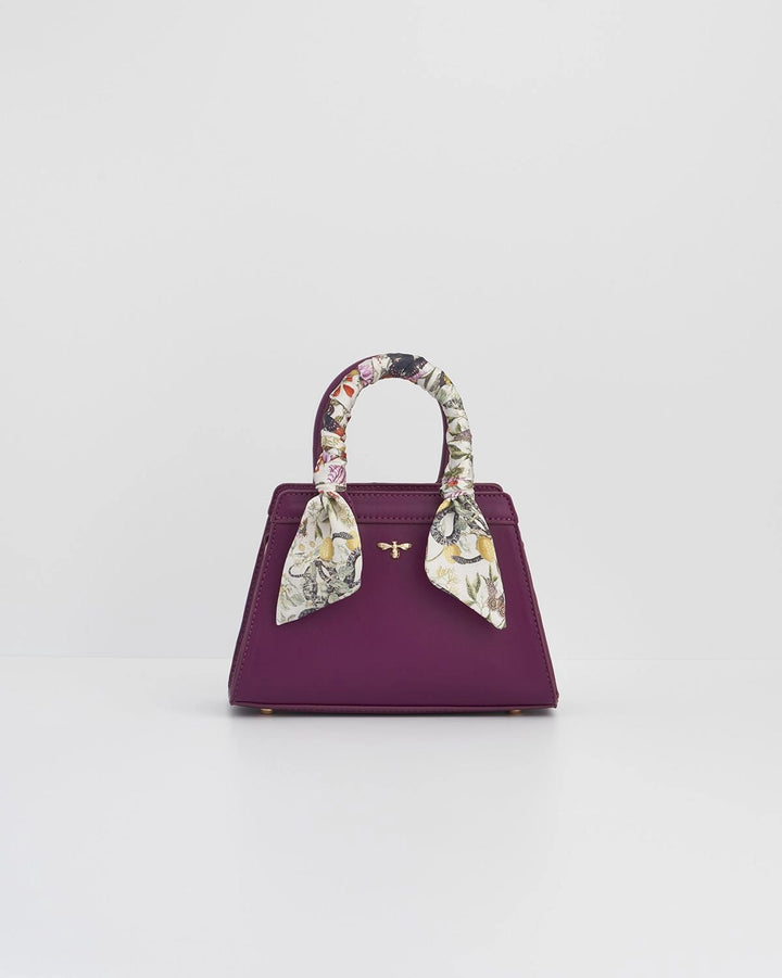 Fable Floral Engravings Mini Plum Tote