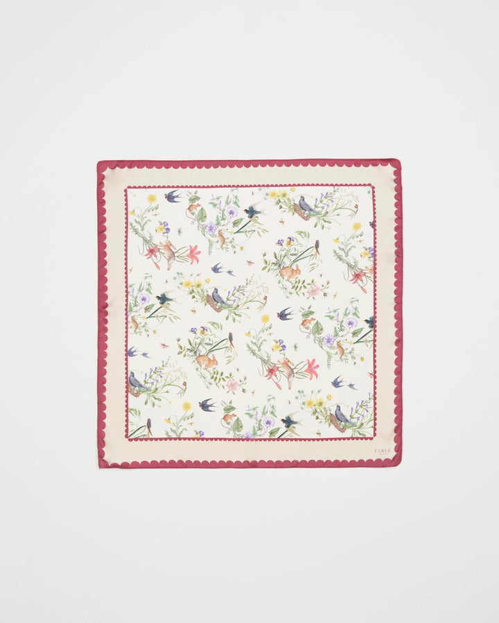 Fable Running Bunny Toile Square Scarf