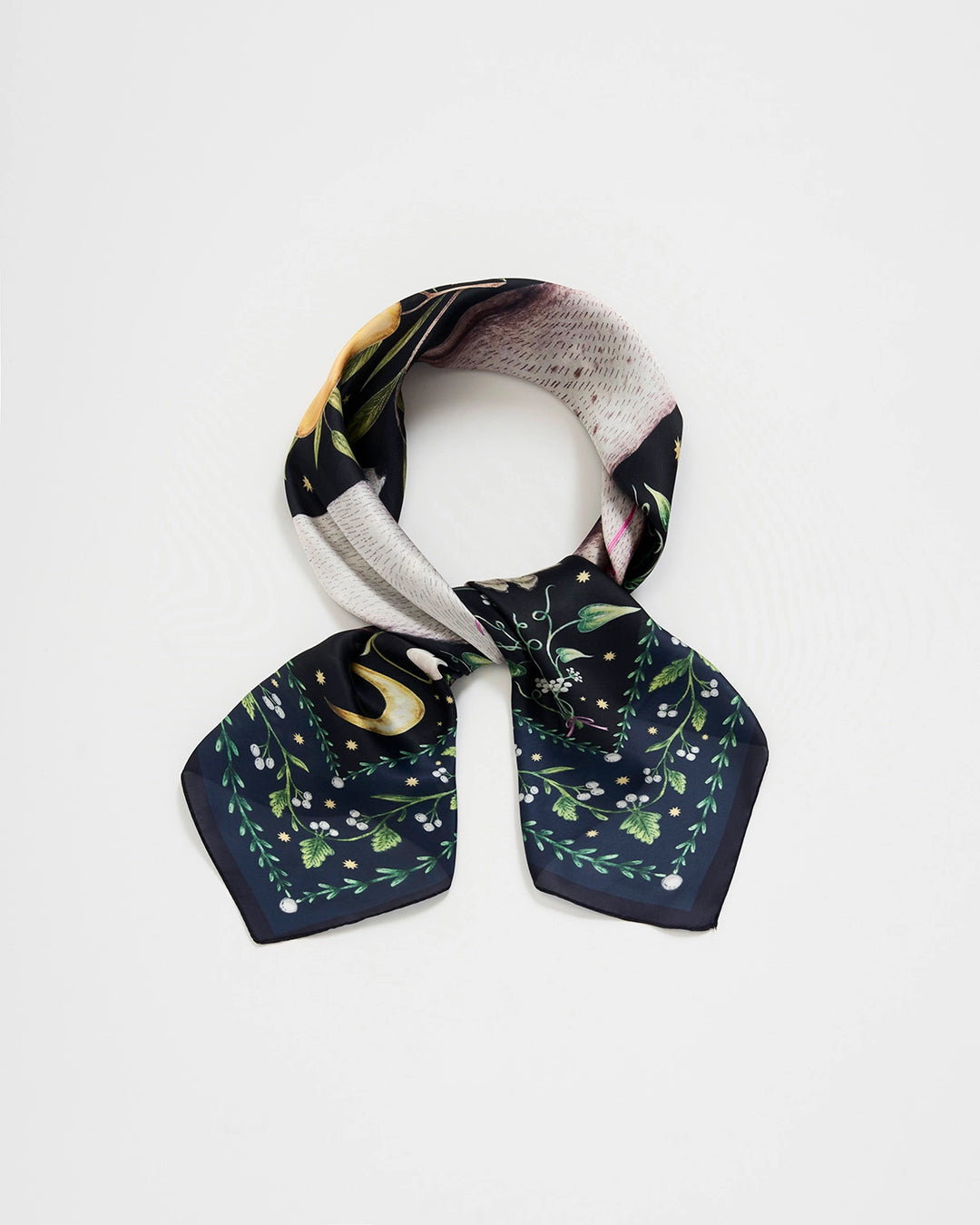 Niva Narrative Medium Square Scarf in Navy