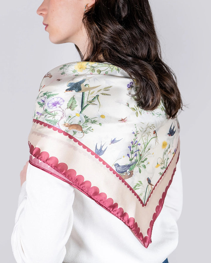 Fable Running Bunny Toile Square Scarf