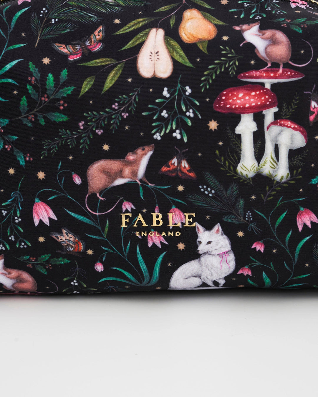 Niva Print Cosmetic Pouch in Green