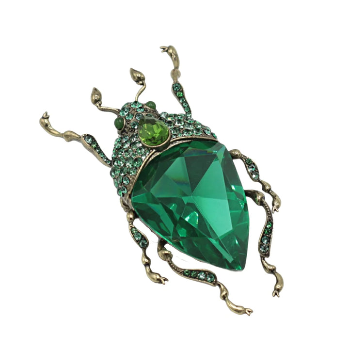 The Green Bug Statement Brooch