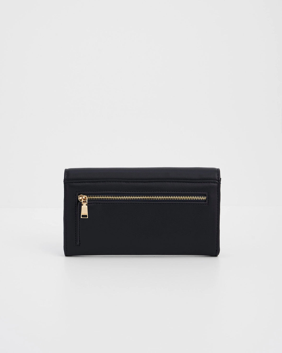 Floral Applique Long Wallet in Navy