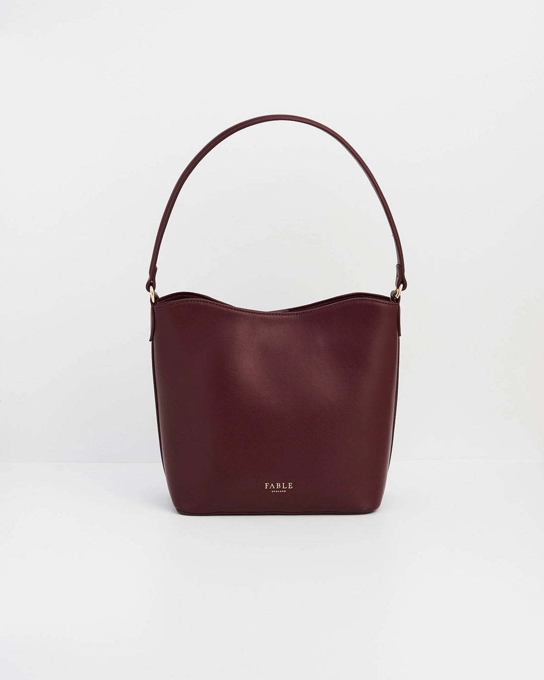 Floral Applique Margot Bucket Purse in Burgundy