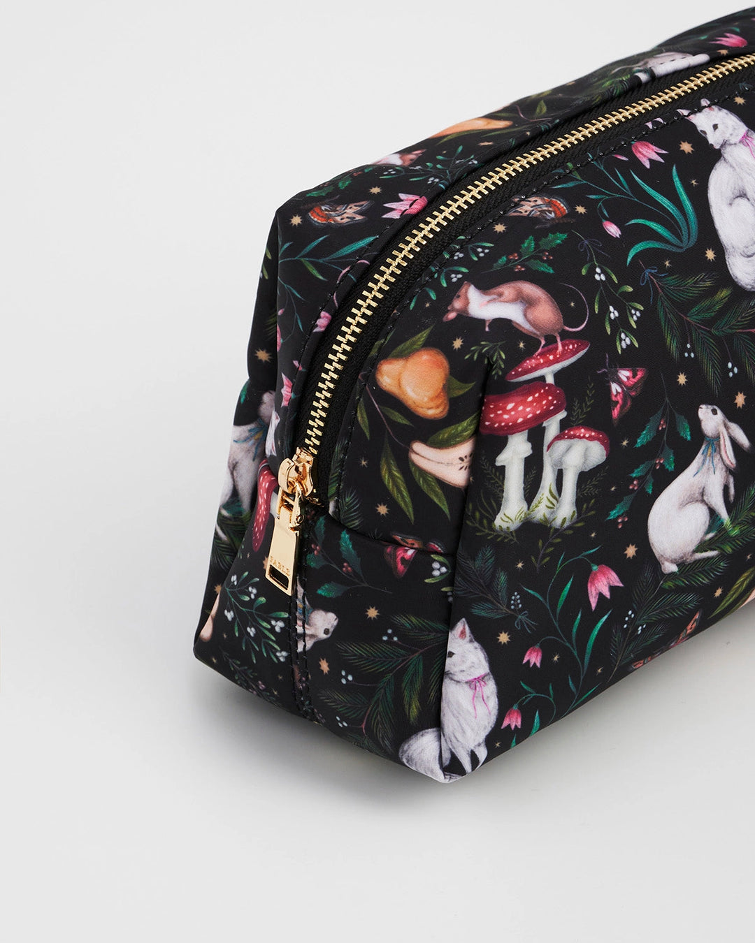 Niva Print Cosmetic Pouch in Green