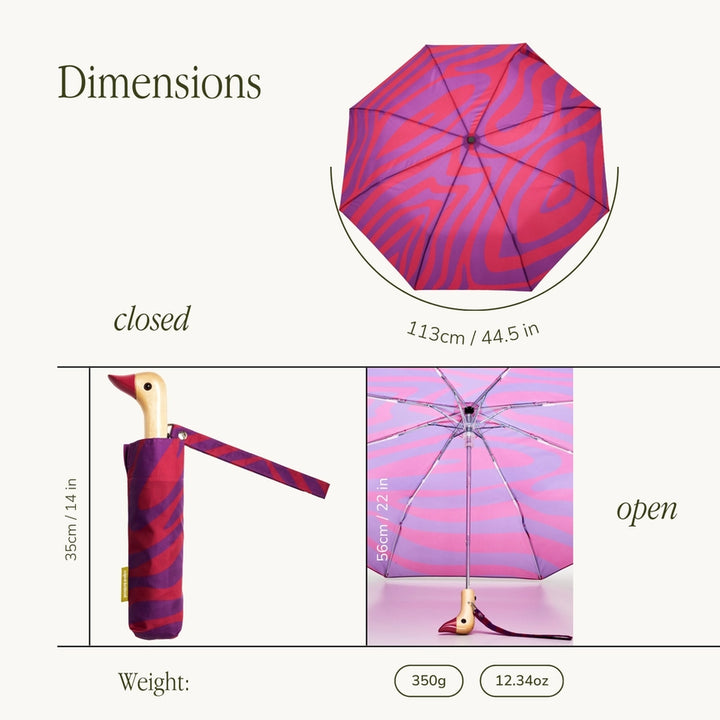 Pink Swirl Duck Umbrella