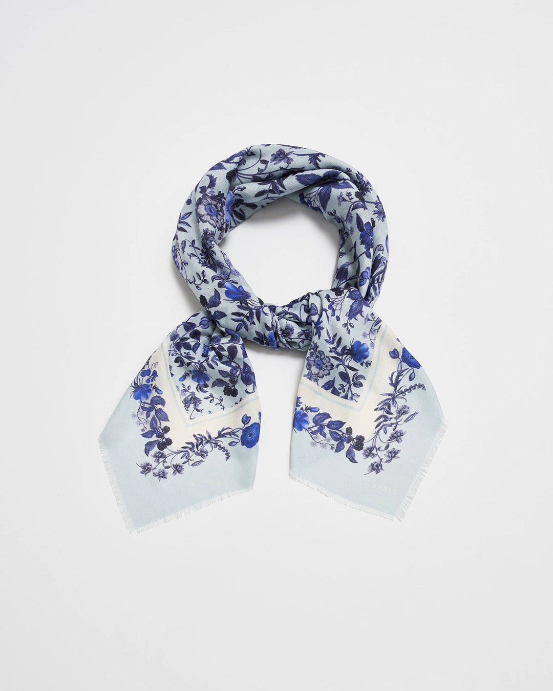 Fable Ditsy Blue Folk Square Scarf