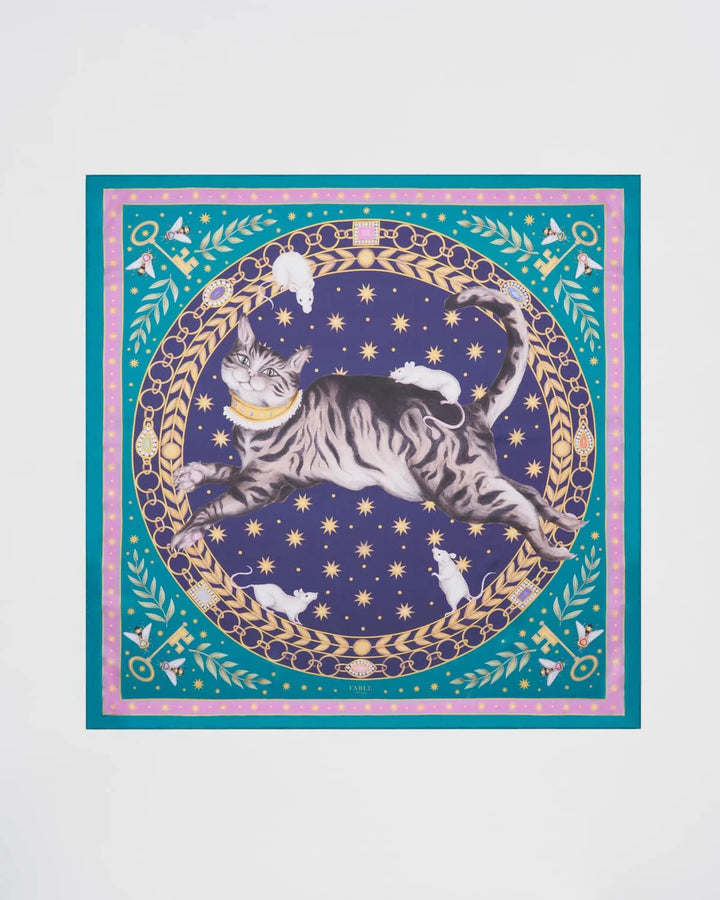 Catherine Rowe Tabby Silk Square Scarf