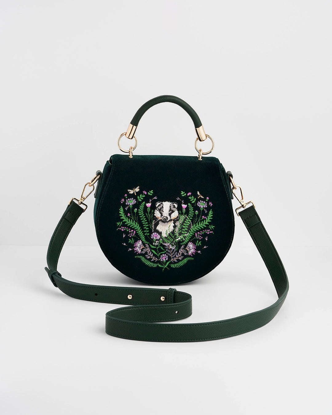 Fable Badger Embroidered Saddle Bag