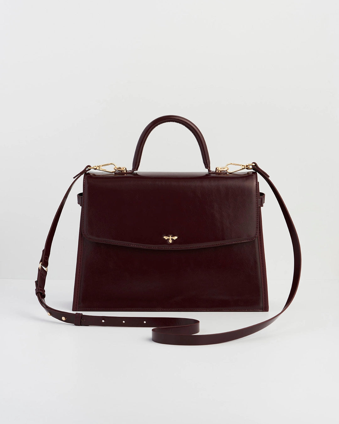 Fable Ruby Cherry Red Structured Medium Tote