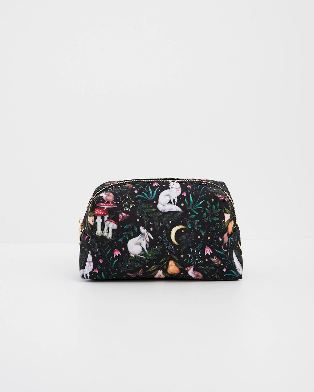 Niva Print Cosmetic Pouch in Green