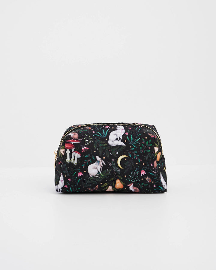 Niva Print Cosmetic Pouch in Green