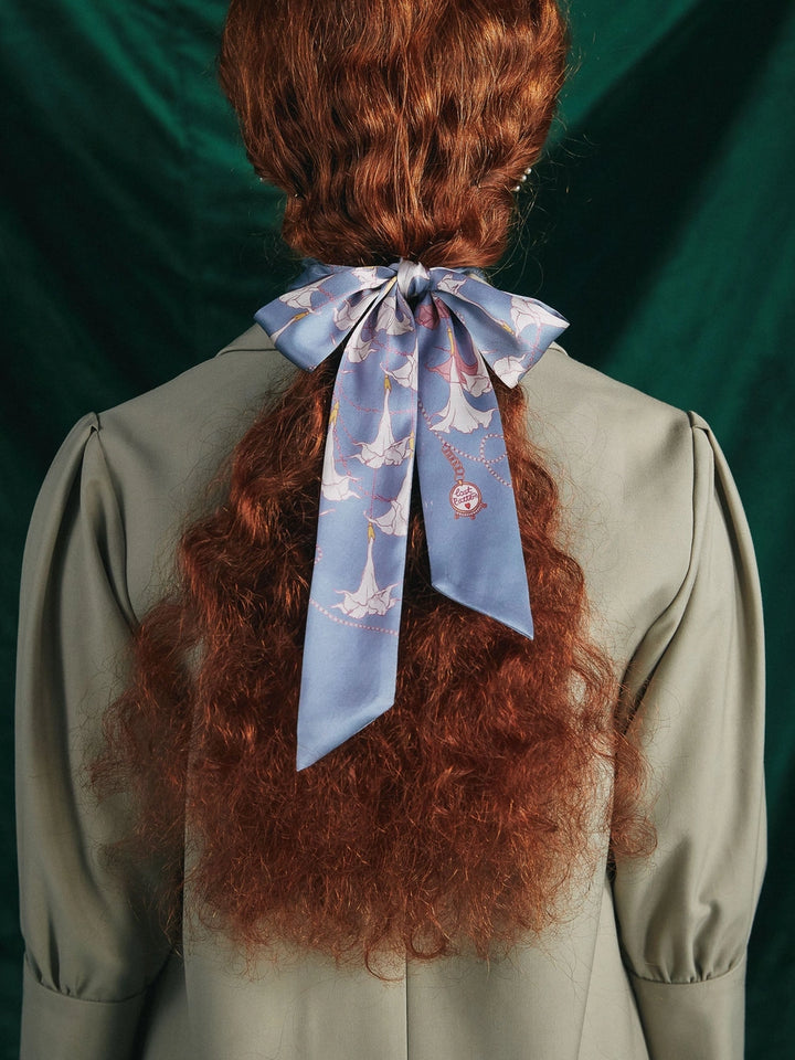 Dadura Silk Skinny Scarf