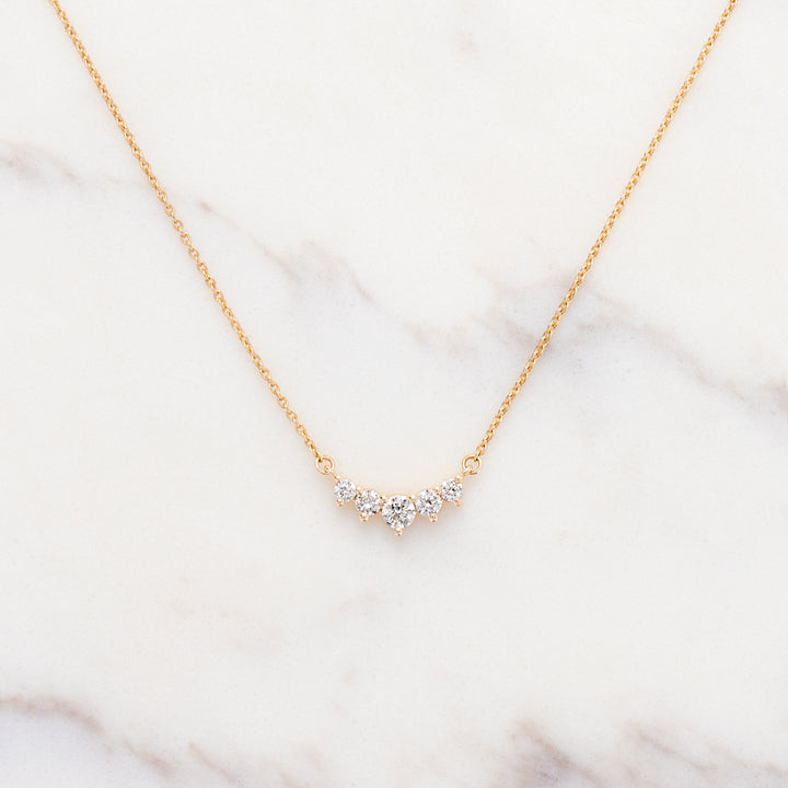 Tapered Lab Grown Diamond Necklace