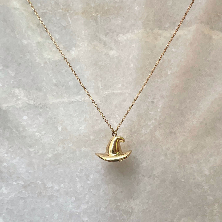 Gold Witch Hat Charm or Necklace