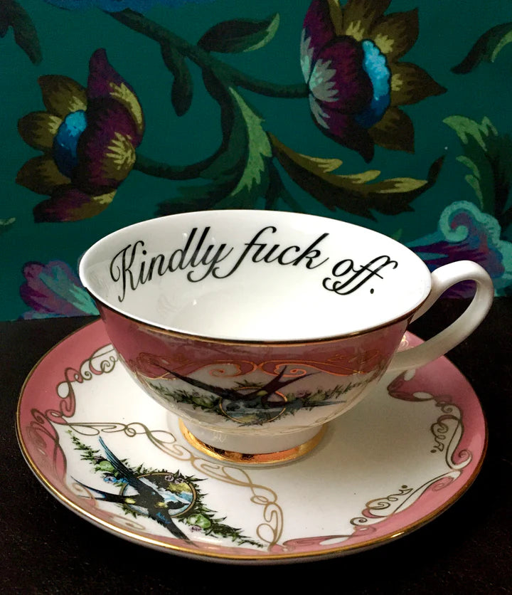 Miss Havisham's Kindly Fuck Off Teacup & Saucer