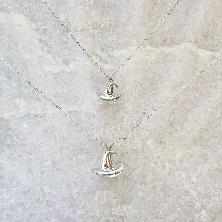 Silver Witch Hat Charm or Necklace