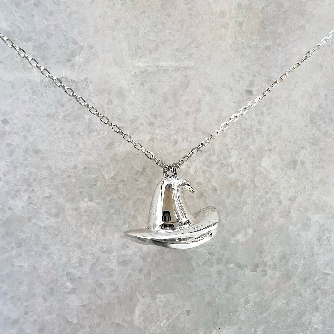 Silver Witch Hat Charm or Necklace
