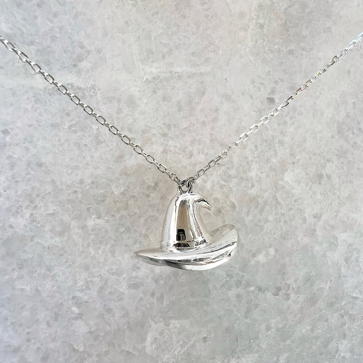 Silver Witch Hat Charm or Necklace
