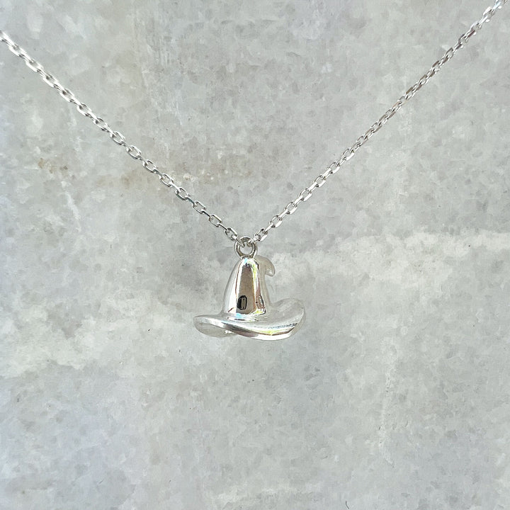 Silver Witch Hat Charm or Necklace