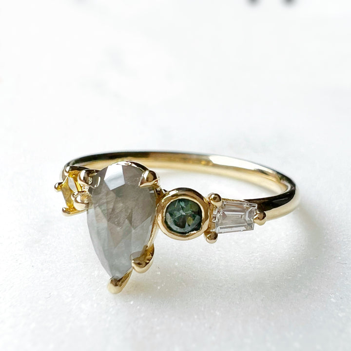 Multi-color, Multi-shape, Modern Engagement Ring