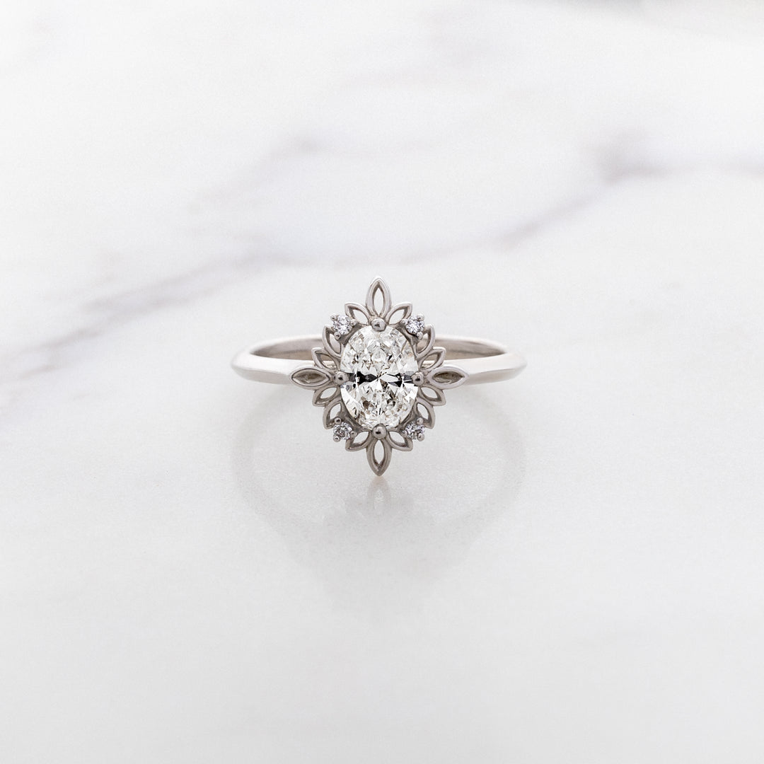 Ivy Oval Halo Ring