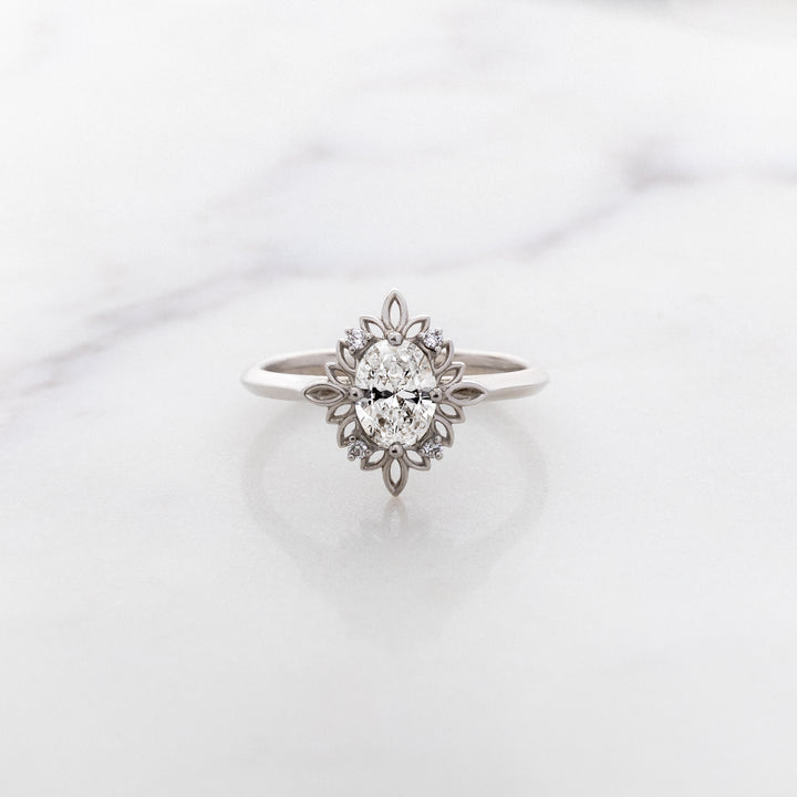 Ivy Oval Halo Ring