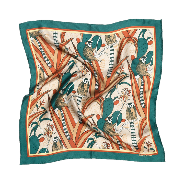 Madagascar Silk Bandana - Green