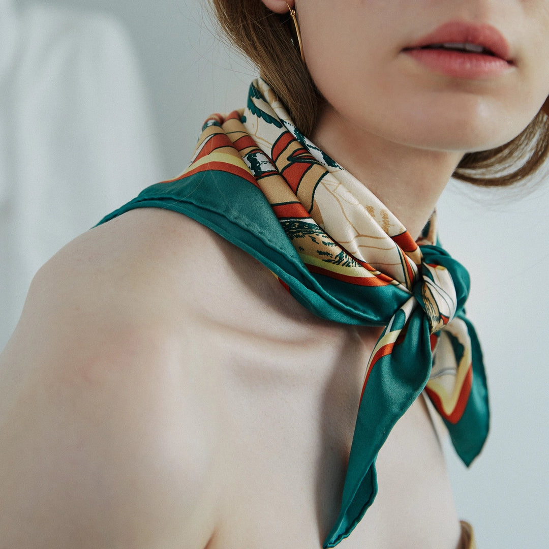 Madagascar Silk Bandana - Green