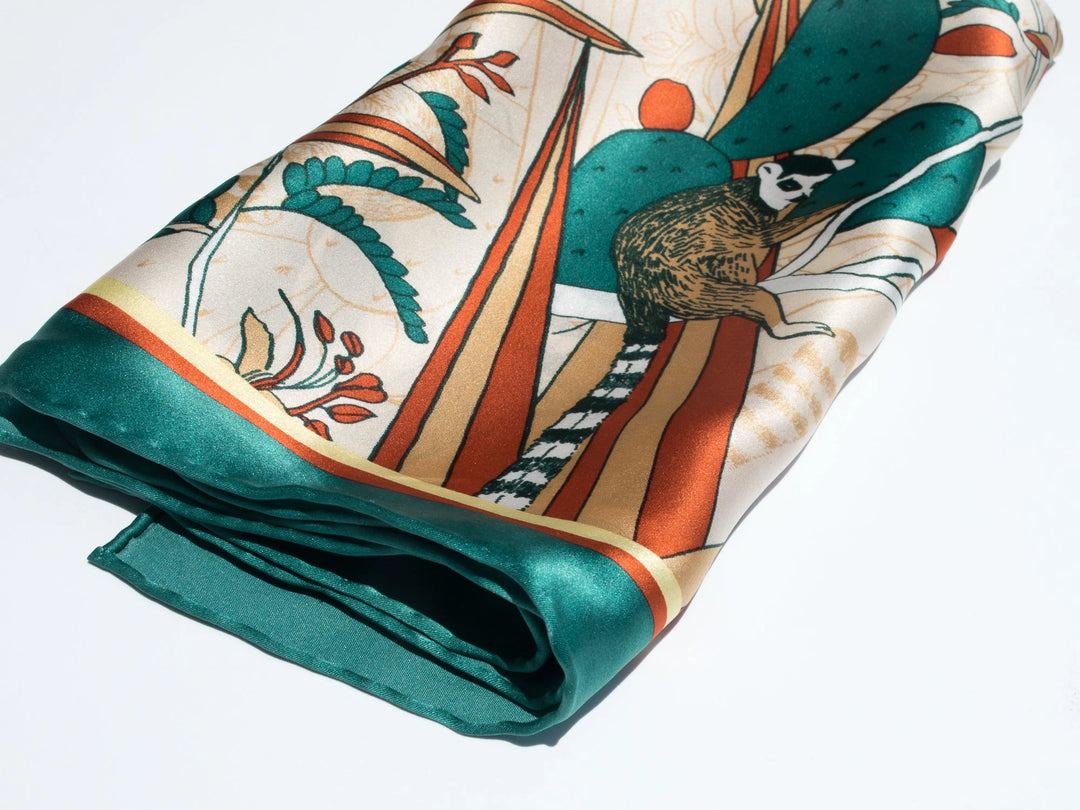 Madagascar Silk Bandana - Green