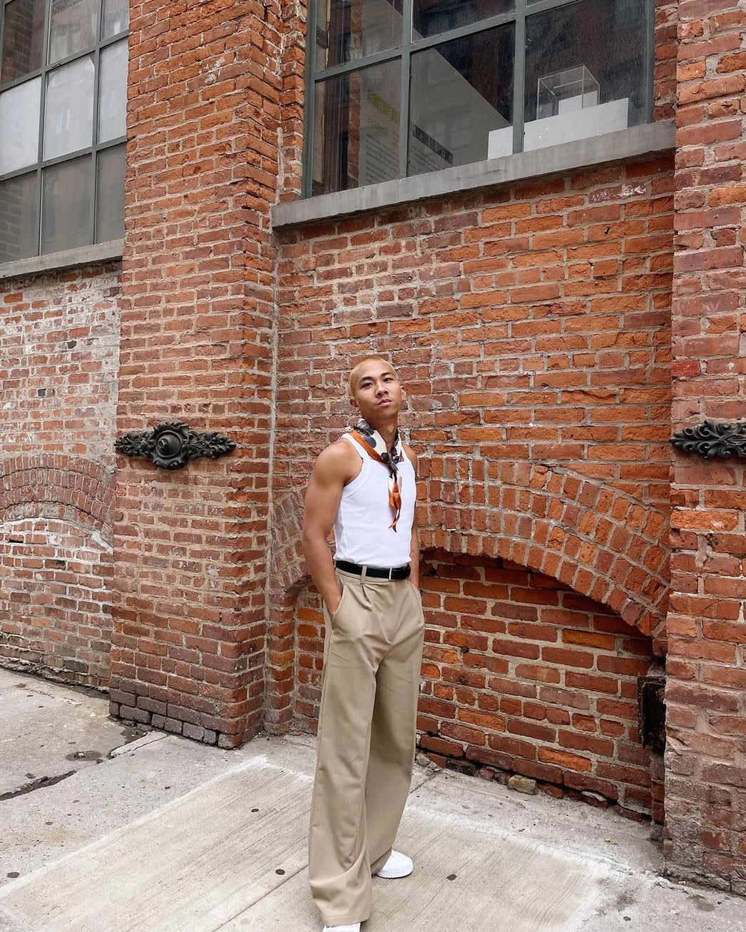 Noir Floral Silk Diamond Neckerchief