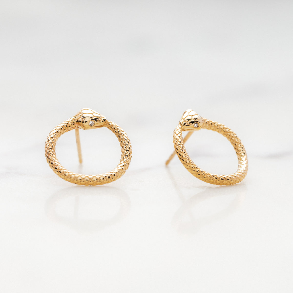 Ouroboros Snake Earrings